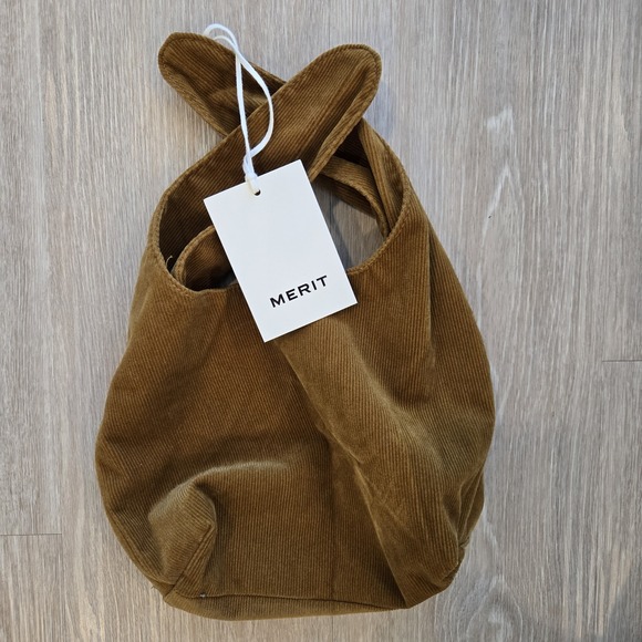 Merit Handbags - MERIT Signature Corduroy Glam Bag Beauty Clutch Tie Knot Top